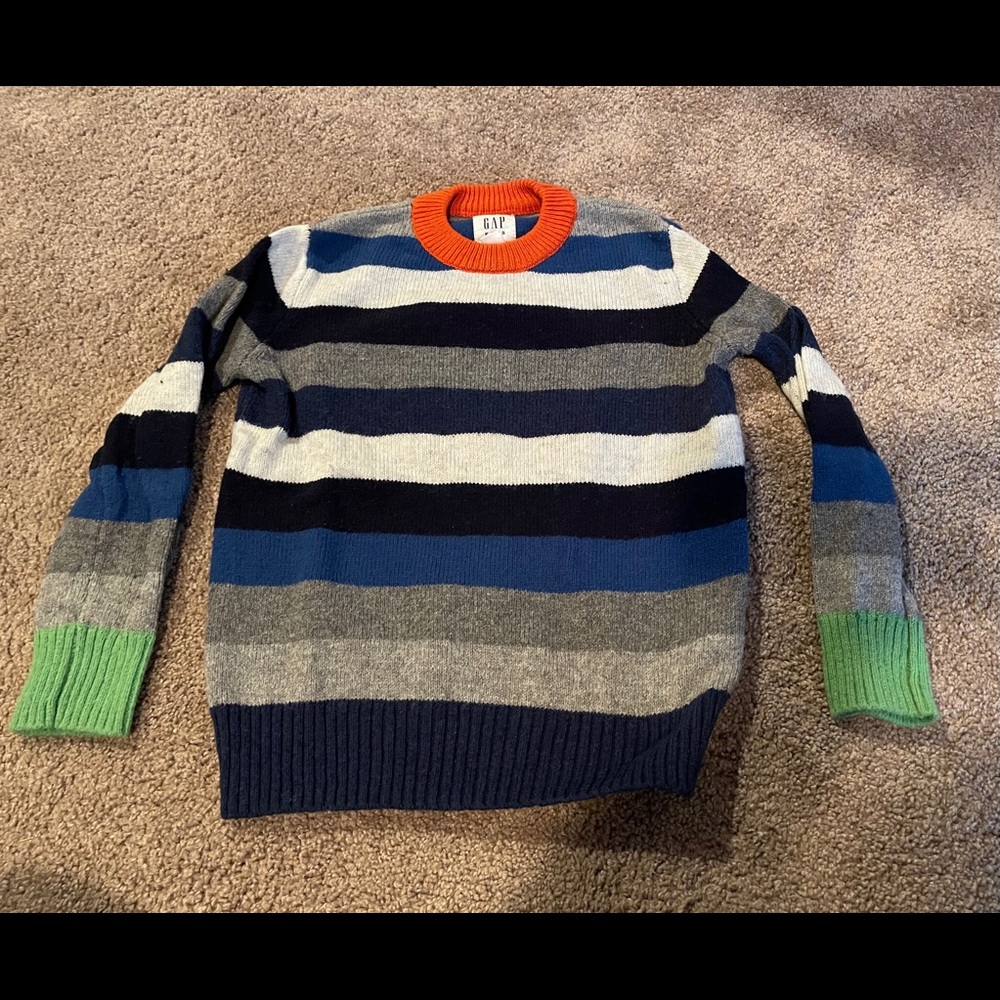 Striped crew neck sweater